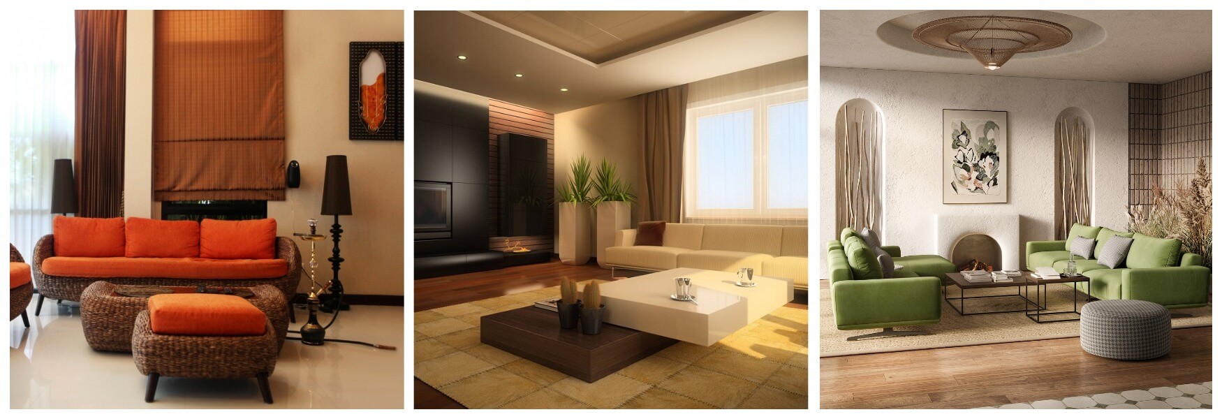 примеры оформления помещений в разных цветовых гаммах