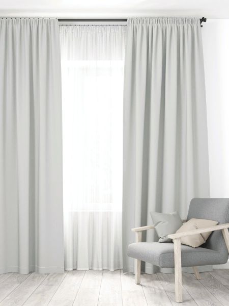 Шторы Латте 300х270 Светло-серый