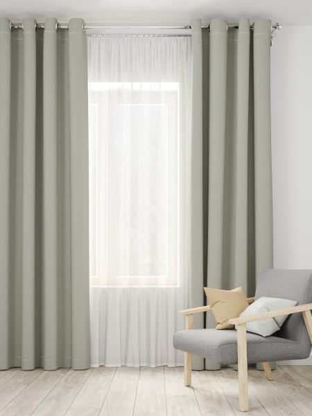 Шторы Латте на люверсах 300х260 Мятно-бирюзовый