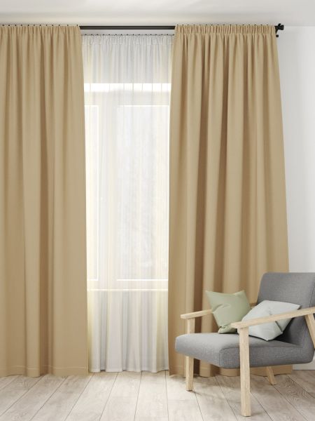Шторы Латте 300х270 Бежевый