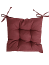 Подушка для сиденья Линен объемная 38х38 Бордовый