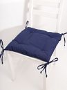 Подушка для сиденья Линен 42х42 Темно-синий
