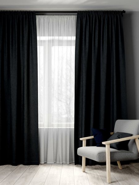 Шторы Латте 300х270 Чёрный