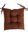 Подушка для сиденья Линен объемная 38х38 Коричневый