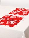 Сервировочная салфетка Снежинка 30х30 Красный